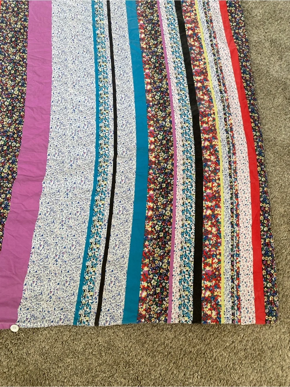 Organic Cotton Bohemian Colorful Patchwork Striped Floral Duvet Cover king